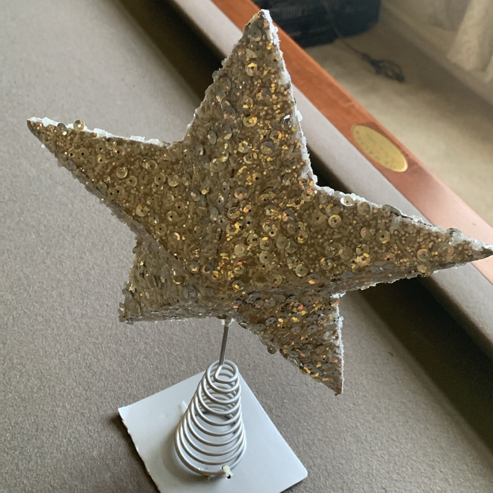 Glittery Star Topper Sparkling decor NWOT